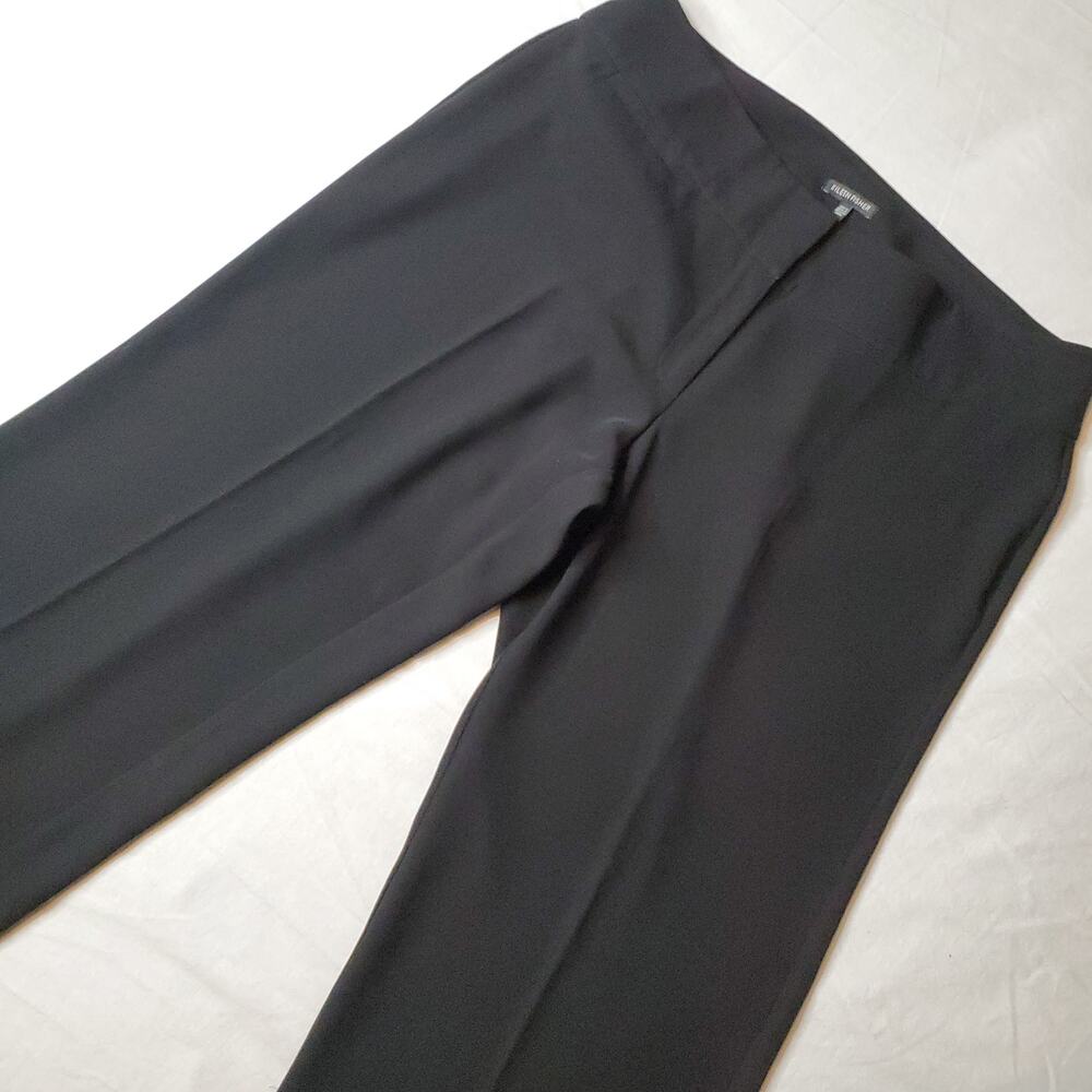 Eileen Fisher Women's Size 16 Wide Leg Cropped Crepe Pant Black